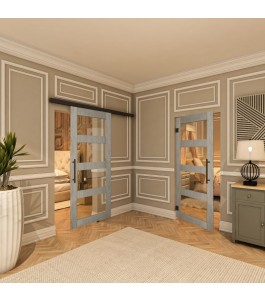 Pendeltür - Country Graueiche Model 31 - modernes Zuhause
