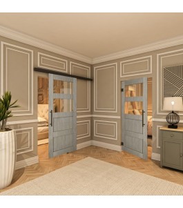 Pendeltür - Country Graueiche Model 33 - modernes Zuhause