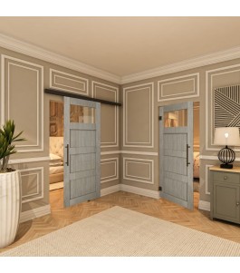 Pendeltür - Country Graueiche Model 34 - modernes Zuhause
