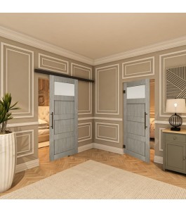 Pendeltür - Country Graueiche Model 38 - modernes Zuhause
