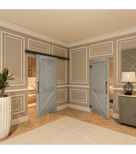 Pendeltür - Country Graueiche Model 40 - modernes Zuhause