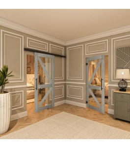 Pendeltür - Country Graueiche Model 41 - modernes Zuhause