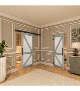 Pendeltür - Country Graueiche Model 43 - modernes Zuhause