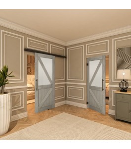 Pendeltür - Country Graueiche Model 44 - modernes Zuhause