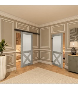 Pendeltür - Country Graueiche Model 53 - modernes Zuhause