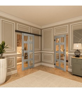 Pendeltür - Country Graueiche Model 61 - modernes Zuhause