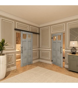 Pendeltür - Country Graueiche Model 63 - modernes Zuhause