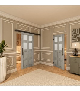 Pendeltür - Country Graueiche Model 65 - modernes Zuhause