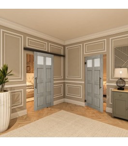 Pendeltür - Country Graueiche Model 66 - modernes Zuhause