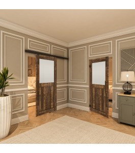 Pendeltür - Country Altholz Astig Model 23-modernes Zuhause