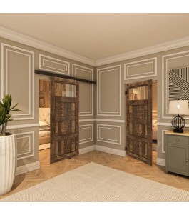 Pendeltür - Country Altholz Astig Model 31-modernes Zuhause
