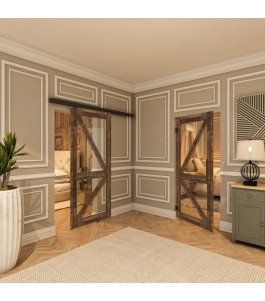 Pendeltür - Country Altholz Astig Model 42-modernes Zuhause