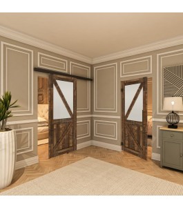Pendeltür - Country Altholz Astig Model 43-modernes Zuhause