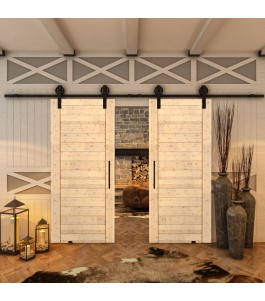 Glasschiebetür BARN-LINE - Country Astkiefer Model 10