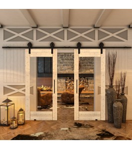 Glasschiebetür BARN-LINE - Country Astkiefer Model 11