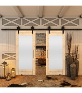 Glasschiebetür BARN-LINE - Country Astkiefer Model 13