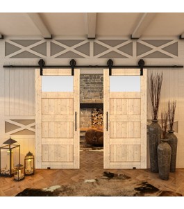 Glasschiebetür BARN-LINE - Country Astkiefer Model 38