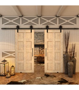 Glasschiebetür BARN-LINE - Country Astkiefer Model 60