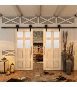 Glasschiebetür BARN-LINE - Country Astkiefer Model 64
