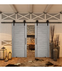 Glasschiebetür BARN-LINE - Country Graueiche Model 10