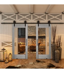 Glasschiebetür BARN-LINE - Country Graueiche Model 11