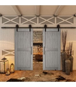 Glasschiebetür BARN-LINE - Country Graueiche Model 20