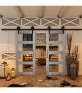 Glasschiebetür BARN-LINE - Country Graueiche Model 31