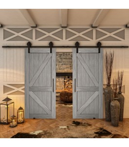 Glasschiebetür BARN-LINE - Country Graueiche Model 40