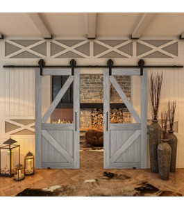 Glasschiebetür BARN-LINE - Country Graueiche Model 42