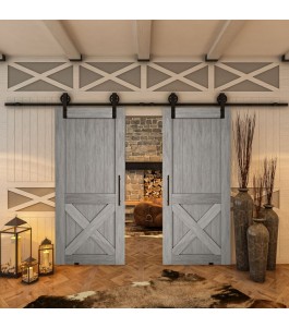 Glasschiebetür BARN-LINE - Country Graueiche Model 50