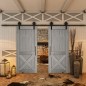 Glasschiebetür BARN-LINE - Country Graueiche Modell 50 Glasschiebetür BARN-LINE - Country Graueiche Modell 50