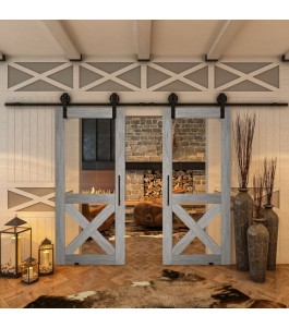 Glasschiebetür BARN-LINE - Country Graueiche Model 51