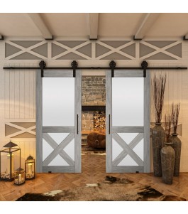 Glasschiebetür BARN-LINE - Country Graueiche Model 53
