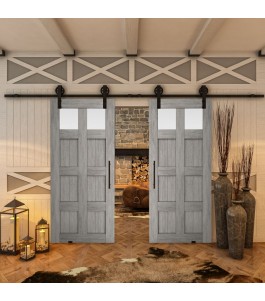 Glasschiebetür BARN-LINE - Country Graueiche Model 66