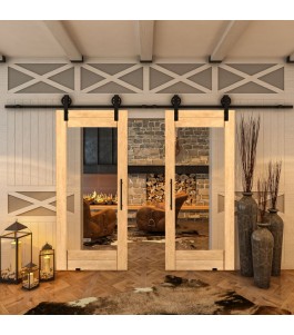 Glasschiebetür BARN-LINE - Country Sonoma Eiche Model 11
