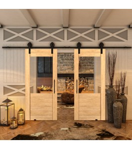 Glasschiebetür BARN-LINE - Country Sonoma Eiche Model 12