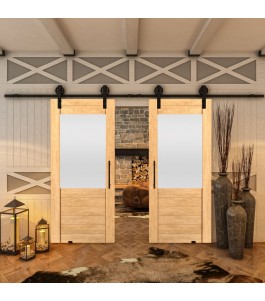 Glasschiebetür BARN-LINE - Country Sonoma Eiche Model 14