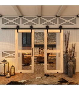 Glasschiebetür BARN-LINE - Country Sonoma Eiche Model 21