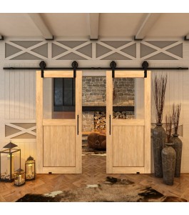 Glasschiebetür BARN-LINE - Country Sonoma Eiche Model 22