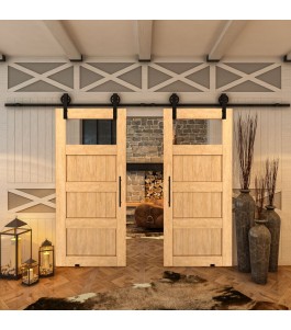 Glasschiebetür BARN-LINE - Country Sonoma Eiche Model 34
