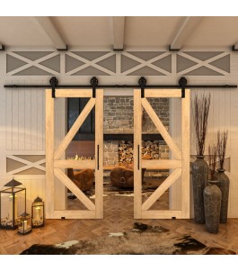 Glasschiebetür BARN-LINE - Country Sonoma Eiche Model 41