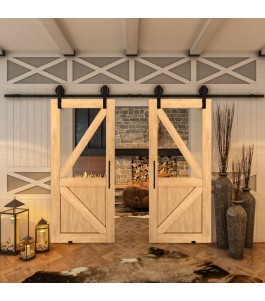 Glasschiebetür BARN-LINE - Country Sonoma Eiche Model 42