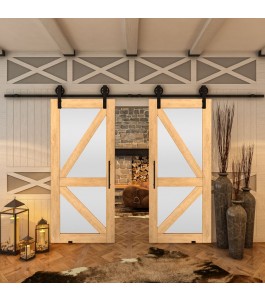 Glasschiebetür BARN-LINE - Country Sonoma Eiche Model 43