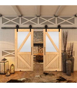 Glasschiebetür BARN-LINE - Country Sonoma Eiche Model 44