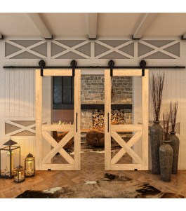 Glasschiebetür BARN-LINE - Country Sonoma Eiche Model 51