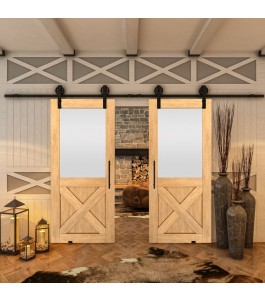 Glasschiebetür BARN-LINE - Country Sonoma Eiche Model 54