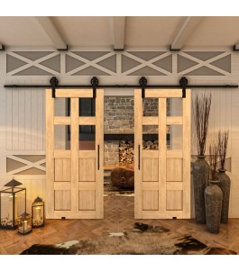 Glasschiebetür BARN-LINE - Country Sonoma Eiche Model 62