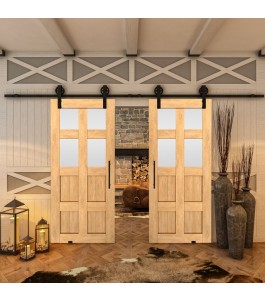 Glasschiebetür BARN-LINE - Country Sonoma Eiche Model 65