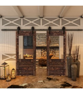 Glasschiebetür BARN-LINE - Country Altholz Astig Model 12