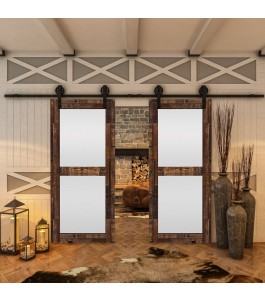 Glasschiebetür BARN-LINE - Country Altholz Astig Model 24